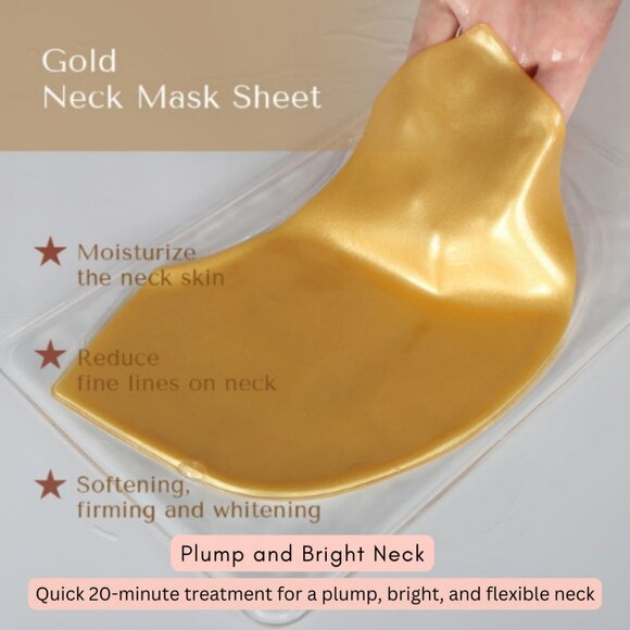 Gold 24k collagen neck mask  & Buttocks Mask Whitening Lift Collagen Pack1 Combo - Picture 6 of 10